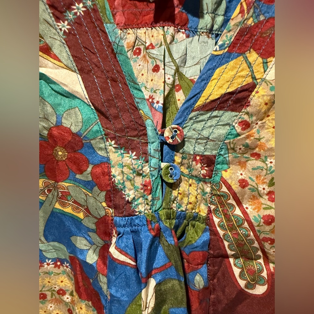 Johnny Was Teebee Robi Long Sleeve Embroidered Blouse Size S - Picture 7 of 11